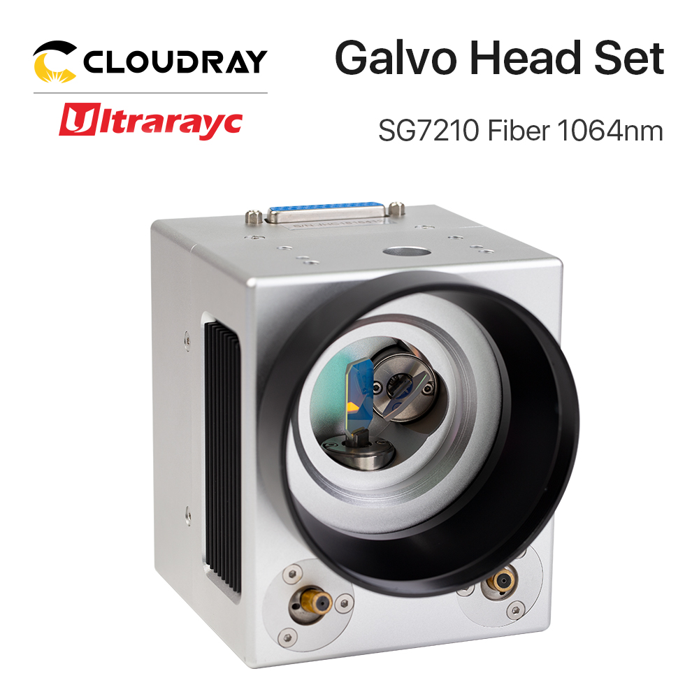 (image for) 1064nm Fiber Laser Scanning Galvo Head SG7210 SG7210R 0-100W Input Aperture 10mm for Fiber Marking